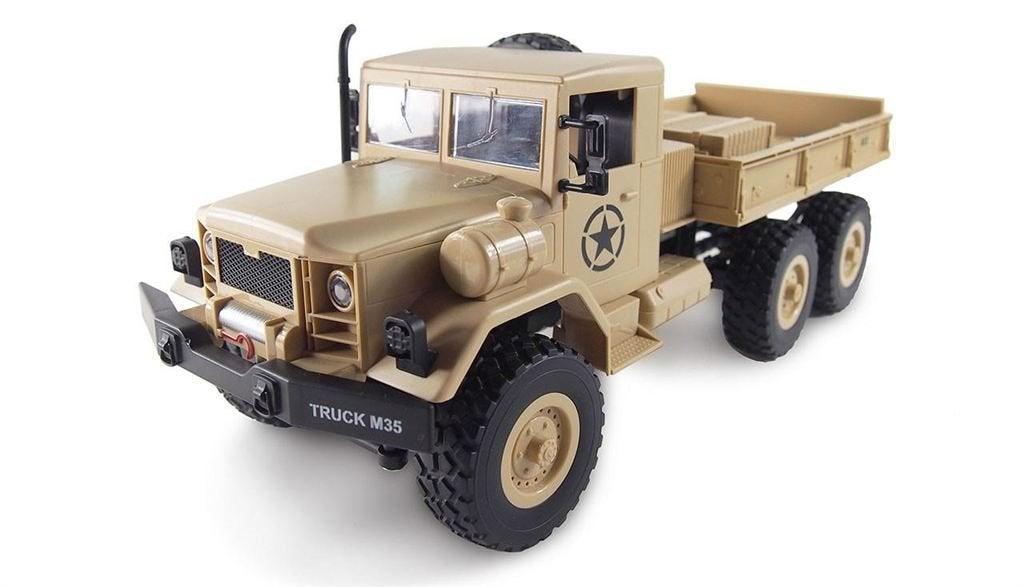 RC vrachtauto U.S. M35 leger vrachtwagen 6WD RTR 1:16, zandk, Hobby en Vrije tijd, Modelbouw | Radiografisch | Overige, Ophalen of Verzenden