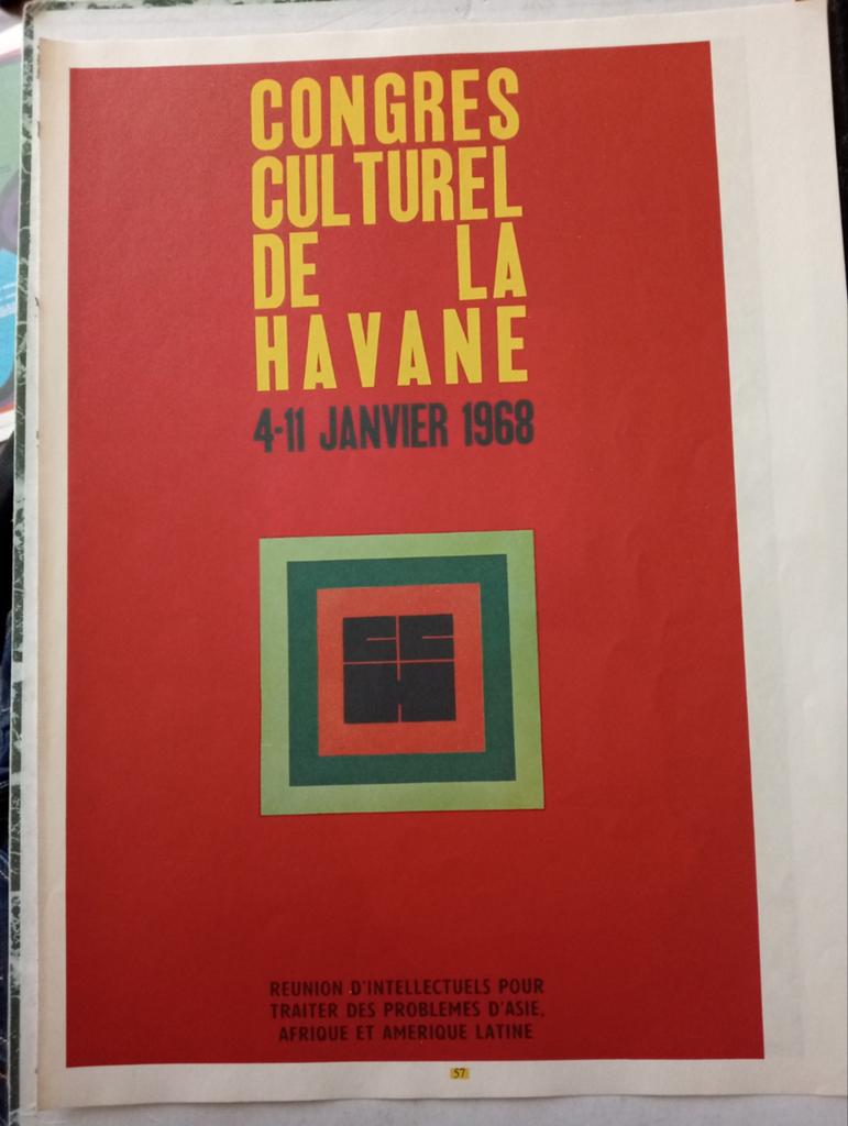 Cultureel Congres affiche Cuba 1970, Verzamelen, Ophalen of Verzenden, Zo goed als nieuw, A1 t/m A3, Overige onderwerpen