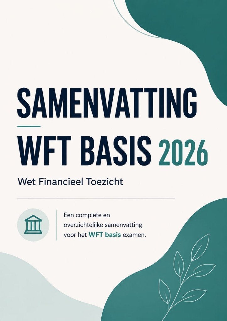Samenvatting WFT basis 2026, Boeken, Verzenden, Beta, Nieuw