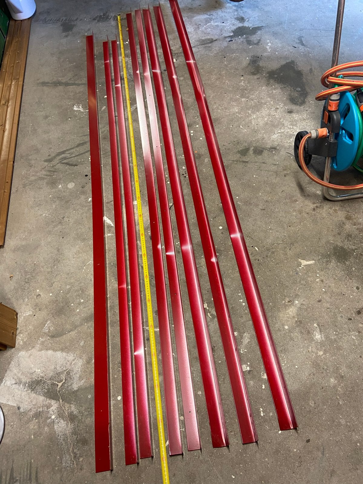 Aluminium hoeklijnen diverse maten - rood, Ophalen, Gebruikt, Aluminium