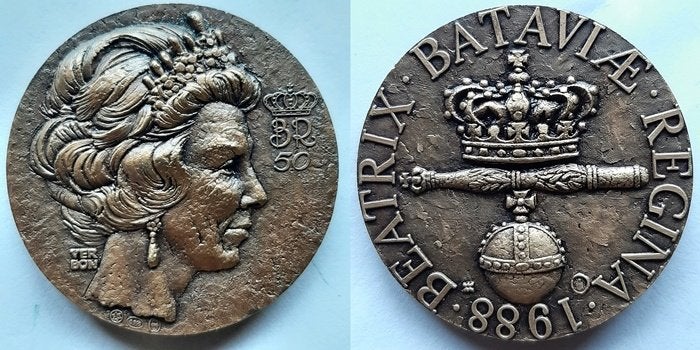 Beatrix 1988 Verbon, Postzegels en Munten, Verzenden, Brons, Nederland