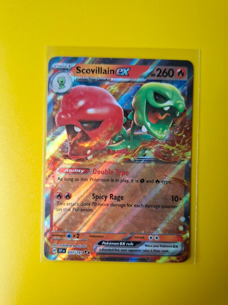 Scovillain, pokemon, 37/191, Verzenden, Zo goed als nieuw, Losse kaart, Foil