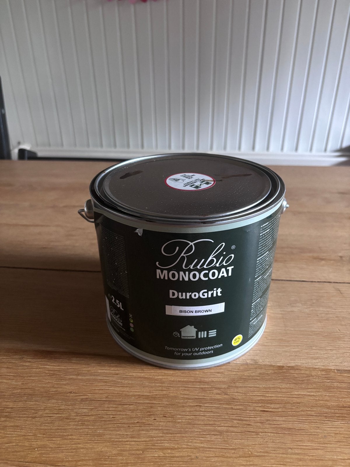 Pot Durogrit Bison Brown, ca 2,2 liter Rubio Monocoat, Ophalen of Verzenden, Zo goed als nieuw