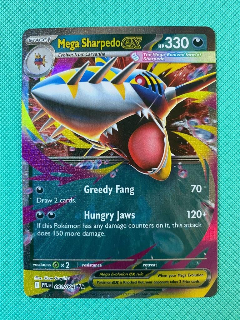 Mega Sharpedo EX 061/094 PEL, Ophalen of Verzenden, Nieuw, Losse kaart, Foil