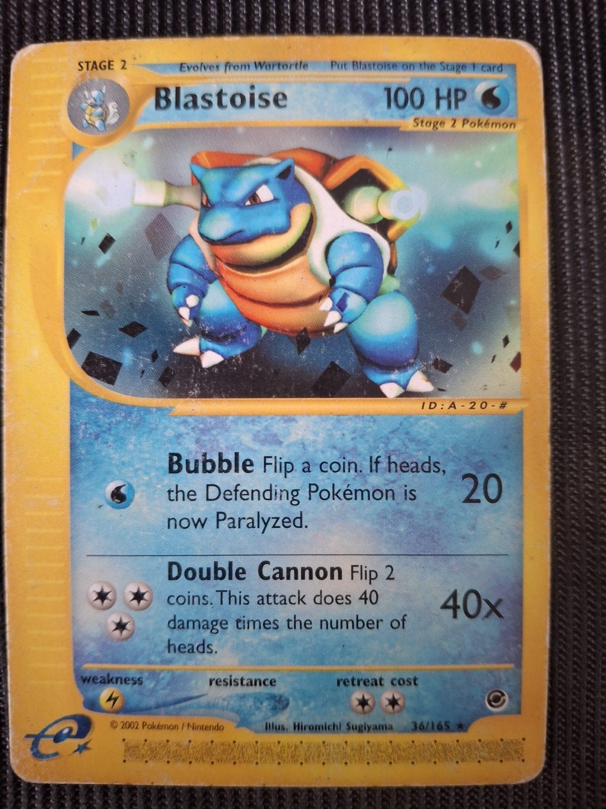 pokemon blastoise 36/165 - expedition base set (2002), Ophalen of Verzenden, Gebruikt