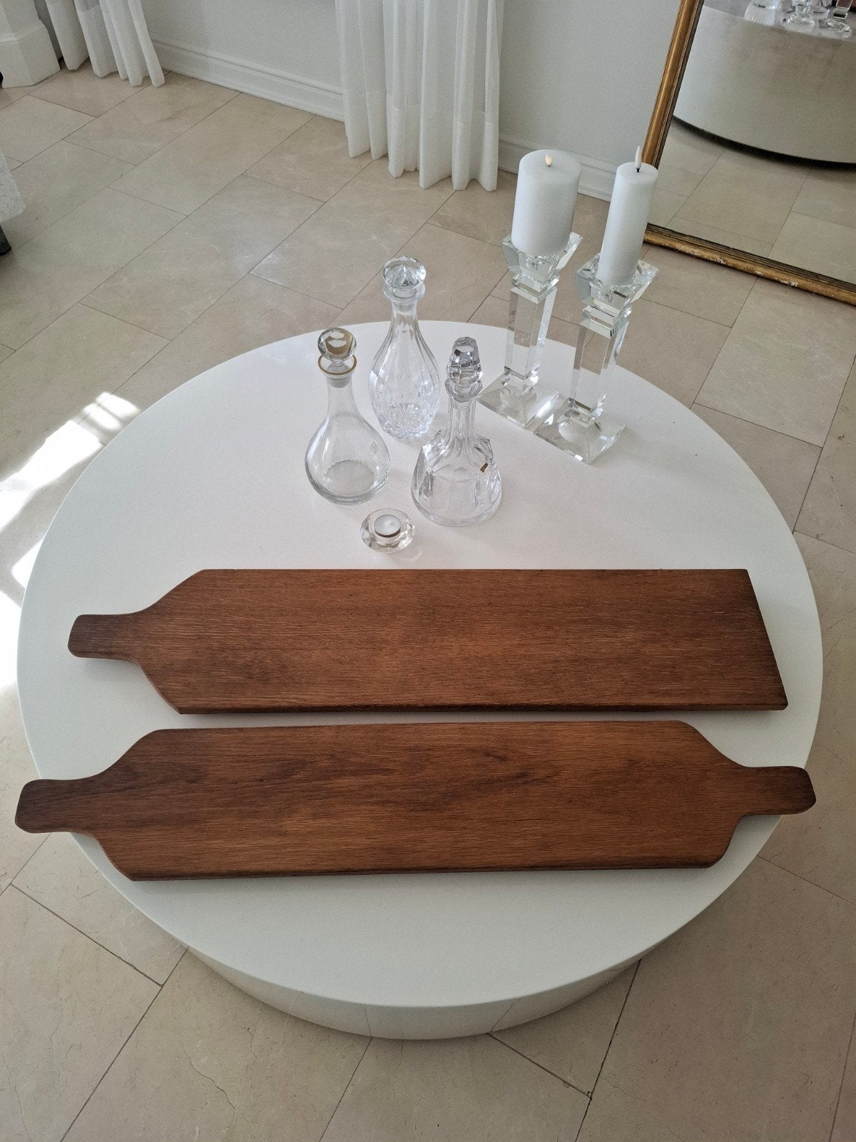 serveerplanken 90 x 17 en 90 x 21, Ophalen of Verzenden, Zo goed als nieuw, Rechthoekig, Hout