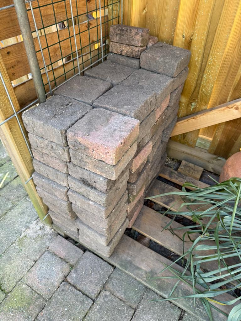 Tuintegels 15x15 ca 8m² Gratis, Ophalen, Gebruikt, 5 tot 10 m², Beton