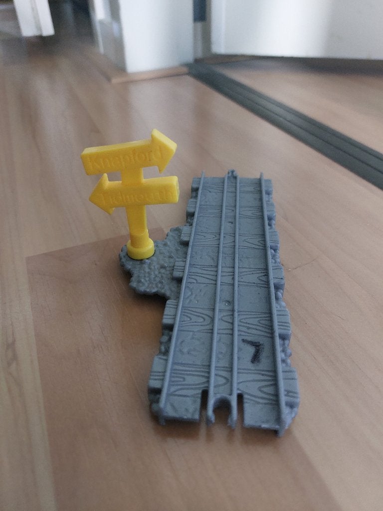 Thomas de Stoomlocomotief - Recht stuk met splitsingboard, Kinderen en Baby's, Ophalen of Verzenden, Zo goed als nieuw