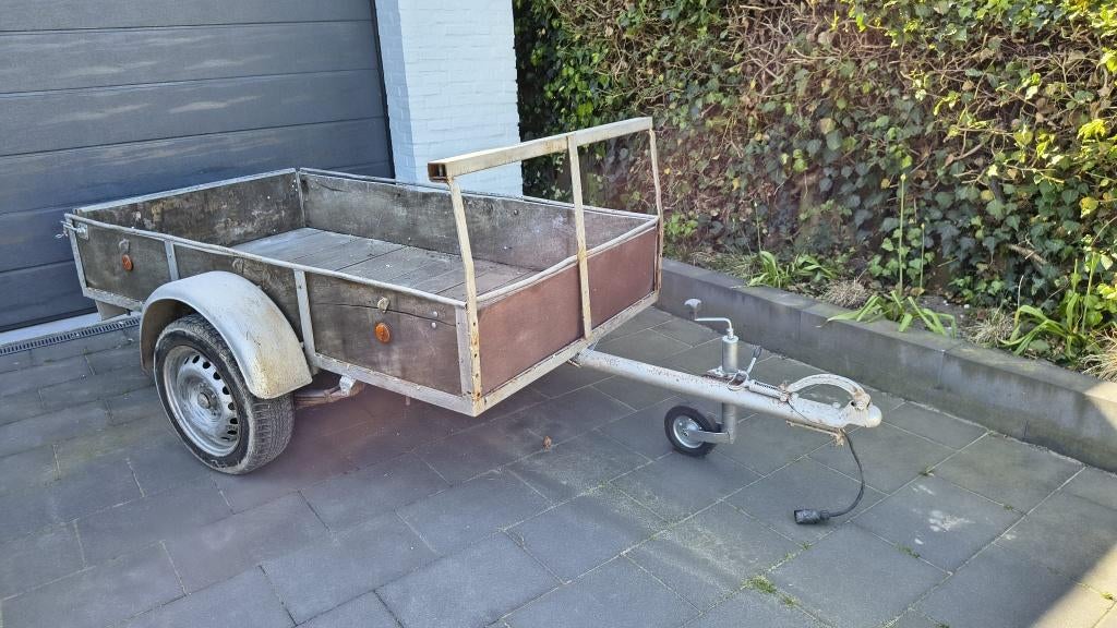 open aanhangwagen enkelasser, Auto diversen, Aanhangers en Bagagewagens, Ophalen, Gebruikt