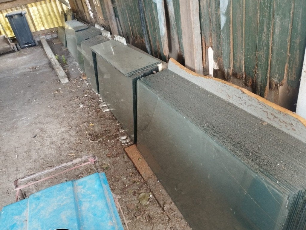 grote partij glasplaten, Ophalen, Gebruikt, Minder dan 80 cm, 160 cm of meer