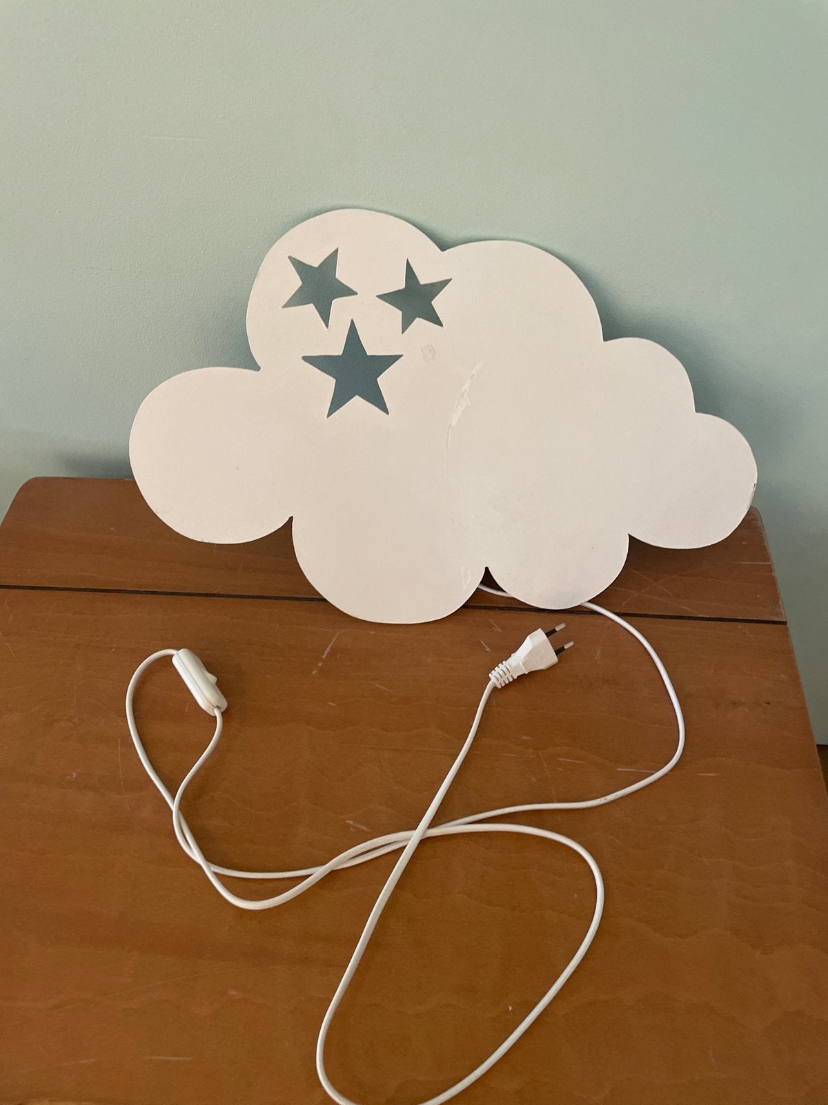 Schattig wolken wandlampje met sterren voor kinderkamer, Kinderen en Baby's, Kinderkamer | Inrichting en Decoratie, Gebruikt, Overige merken