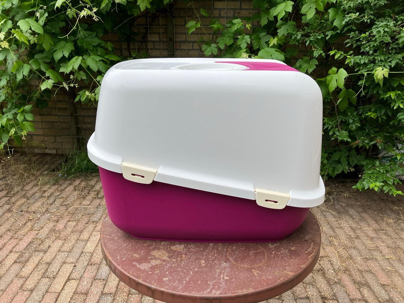 Kattenbak groot Savic Nestor Jumbo XL 66,5 x 48,5 x 46,5 cm, Ophalen, Gebruikt, Open