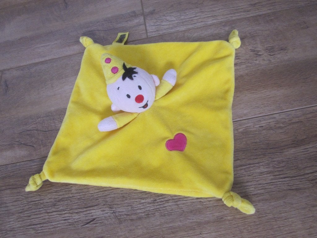 Bumba Studio 100 geel zacht pluche knuffeldoek met clowntje, Kinderen en Baby's, Overige merken, Overige karakters, Overige typen
