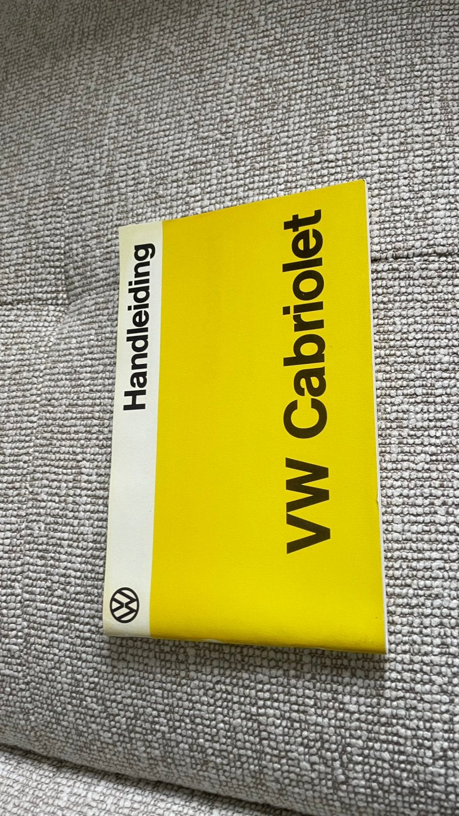 Handleiding / dashboard boekje VW cabriolet, Ophalen, Zo goed als nieuw, Volkswagen