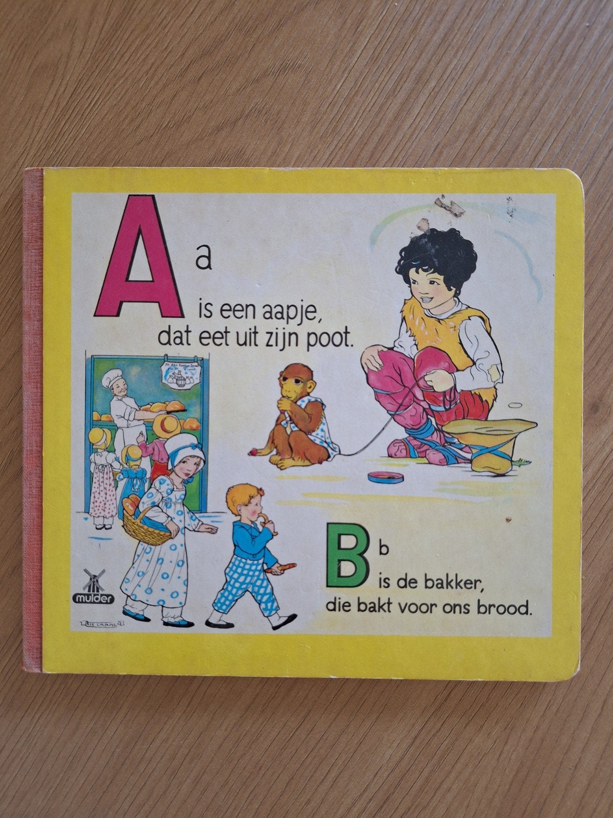 Vintage ABC Boekje Mulder - Leren Lezen Rie Cramer, Boeken, Ophalen of Verzenden, Gelezen, Onbekend, 3 tot 4 jaar