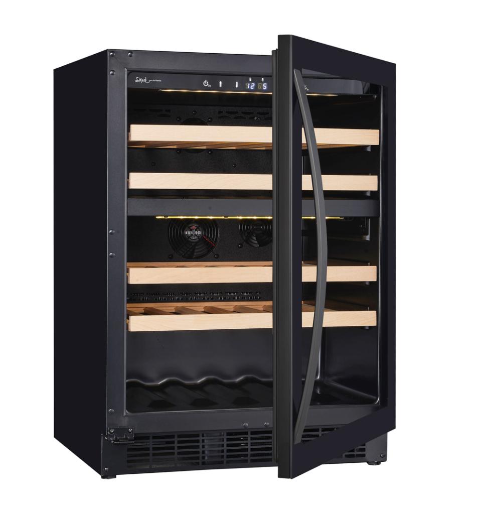 wijnklimaatkast onderbouw 60cm - 2 zones - wine klima D46T, Ophalen, Zonder vriesvak, Nieuw, 45 tot 60 cm