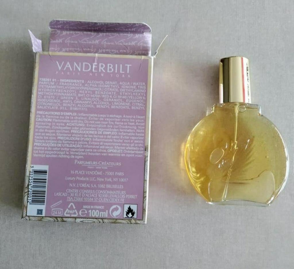 VanDerBilt,Parfum,100 ml,Eau de Toilette,Spray,verpakking, Ophalen of Verzenden, Nieuw, Parfumfles, Gevuld