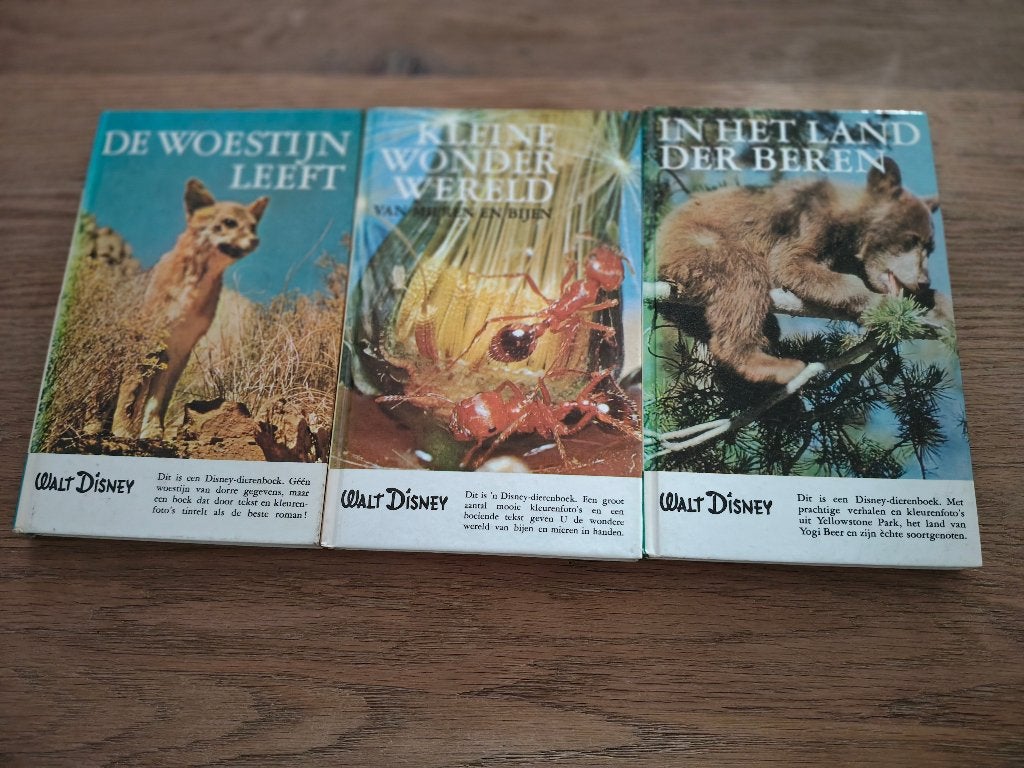5140 walt disney 3 dierenboeken uit de jaren 60, Verzenden, Gelezen