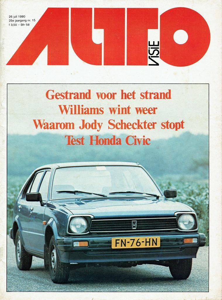 Autovisie 1980 nr. 15 (o.a. Honda Civic De Luxe), Verzenden, Gelezen, Algemeen