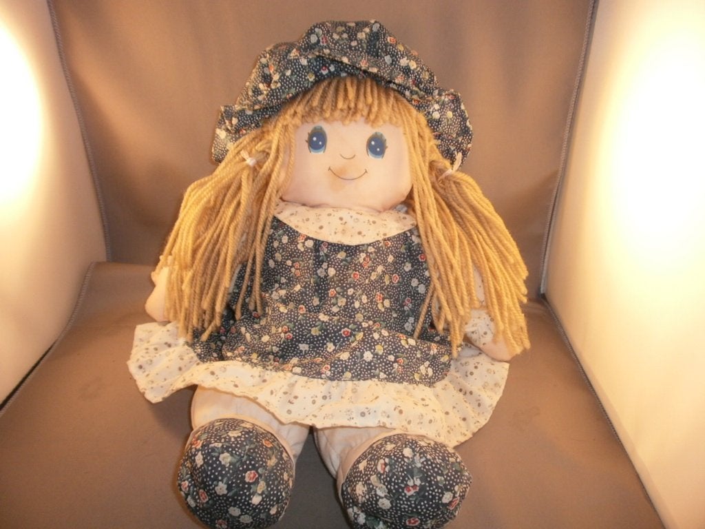 van der Meulen pluch lappen pop Holly hobby stijl 42cm bruin, Overige merken, Overige typen, Ophalen of Verzenden, Zo goed als nieuw
