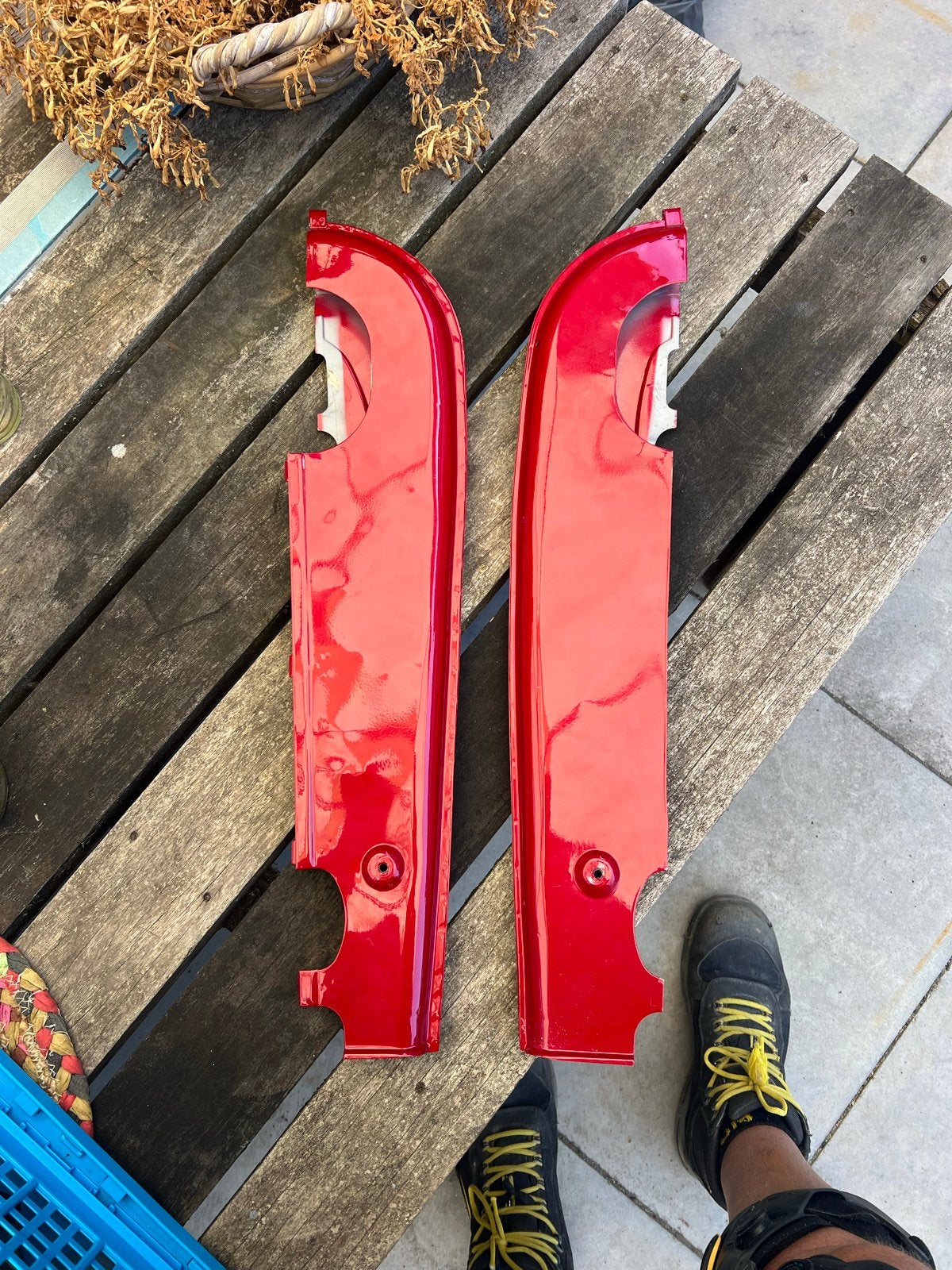 Zündapp kettingkast / kettingscherm set - rood (L+R), Ophalen, Gebruikt, Overige typen
