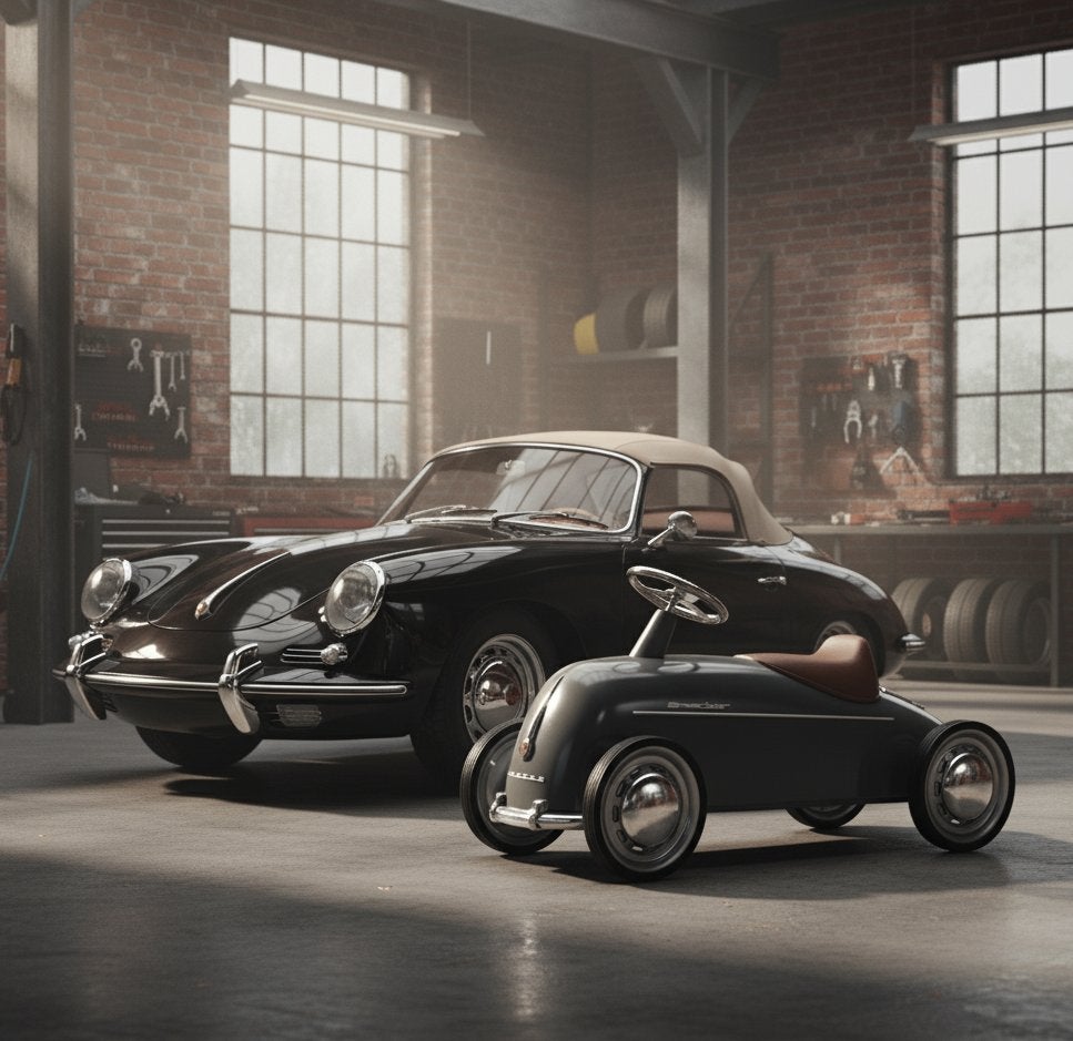 Loopauto Porsche 356 Speedster vintage trapauto, Ophalen of Verzenden, Nieuw