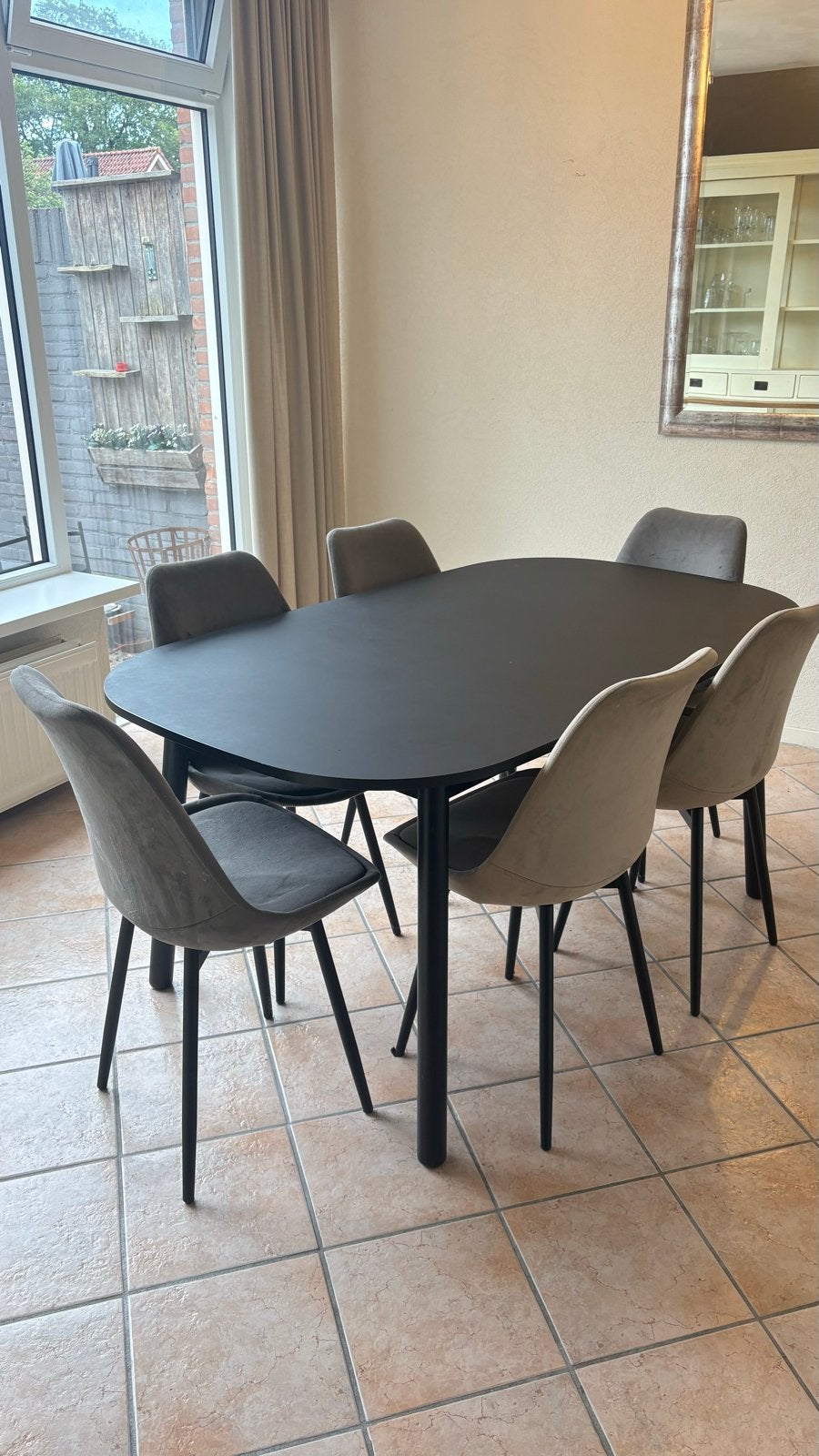 IKEA Vedbo eettafel, zwart, zo goed als nieuw, Ophalen, Overige materialen, 50 tot 100 cm, Zo goed als nieuw