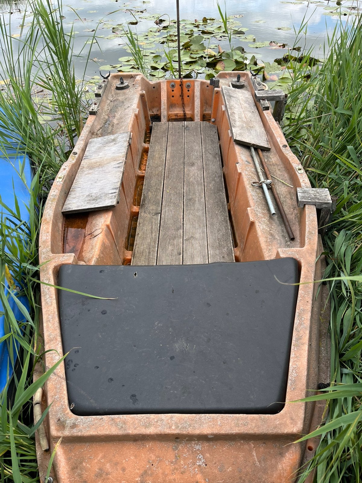 Visboot jeanneau 3.60 /1.20 oranje, Ophalen, Gebruikt
