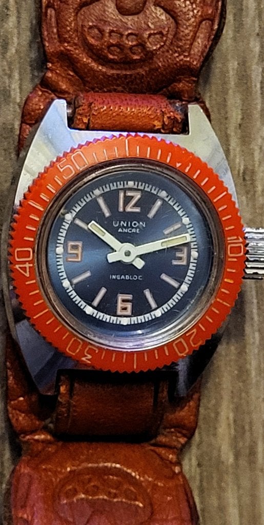 Vintage horloge, Sieraden, Tassen en Uiterlijk, Staal, Met bandje, Polshorloge, 1930 tot 1960