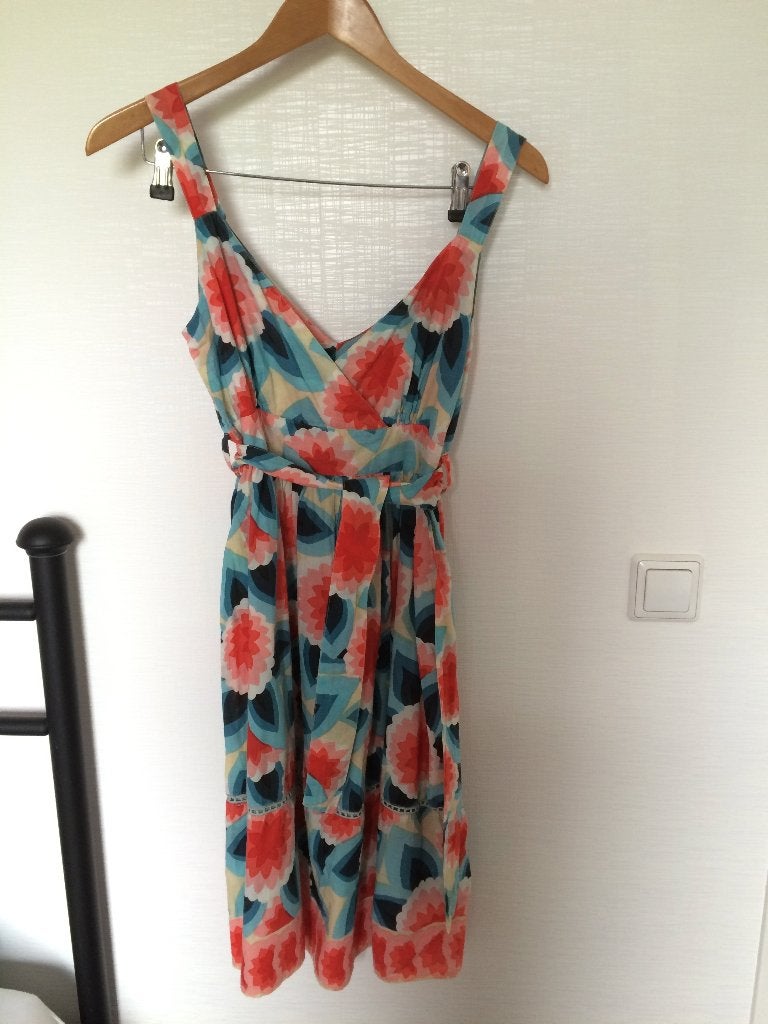 Griekse jurk Summertime by Raxevsky xs 34 rood blauw roze, Blauw, Summertime, Ophalen of Verzenden, Zo goed als nieuw