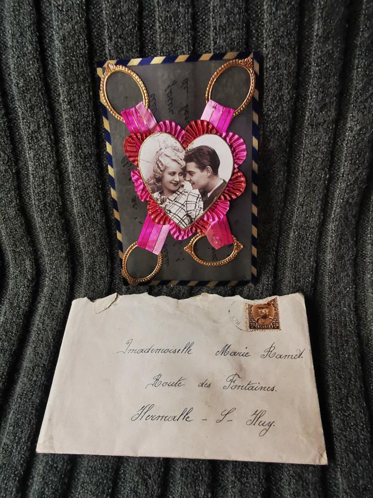 Antieke ansichtkaart uit België, 1930 handgemaakt Miekje, Ophalen of Verzenden