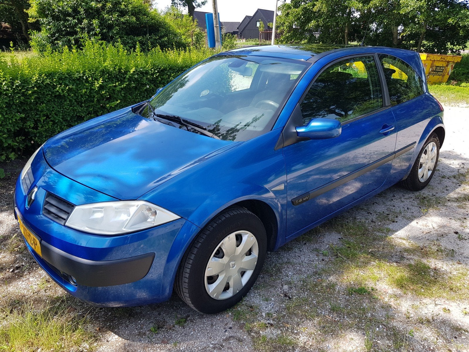 Renault Mégane 1.4 16V 2005 Blauw in goede gebruikte staat., Auto's, Renault, Voorwielaandrijving, Metallic lak, Zwart, 4 cilinders