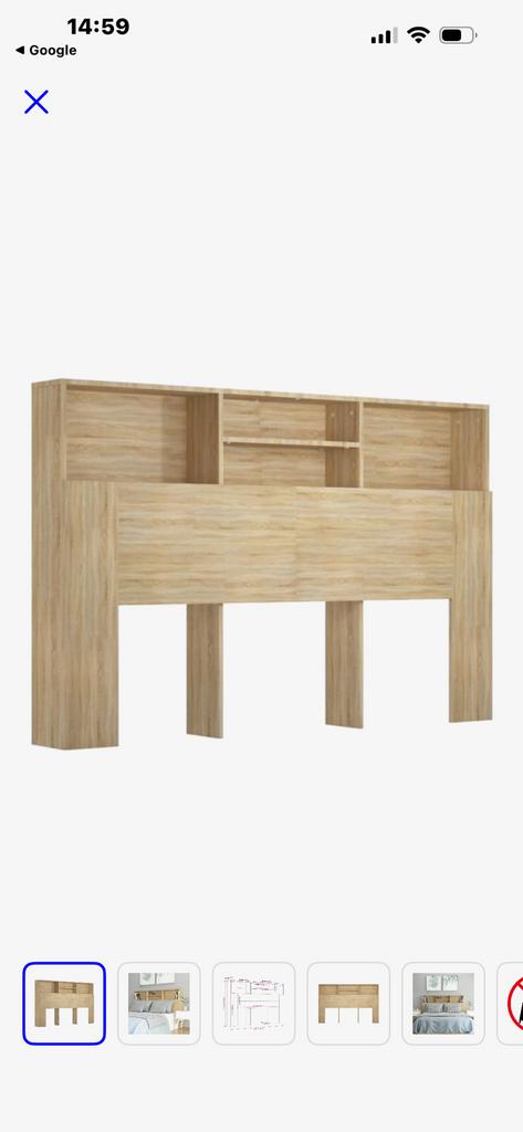 Ombouw fineer bed met opbergruimte, Huis en Inrichting, Slaapkamer | Bedden, Gebruikt, Bruin, Tweepersoons, Ophalen of Verzenden