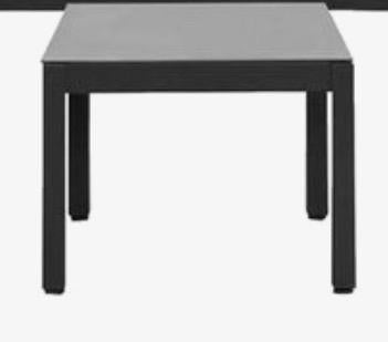Le SUD tafel 70x70cm met melkglas blad ca 40cm hoog, Ophalen, Zo goed als nieuw, Vierkant, Metaal