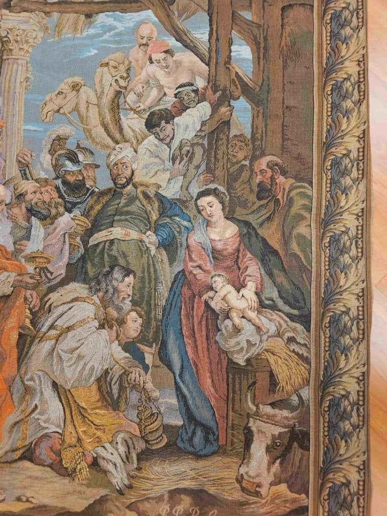 Wandkleed Adoration of the Magi 175/119 cm, Antiek en Kunst, Ophalen of Verzenden