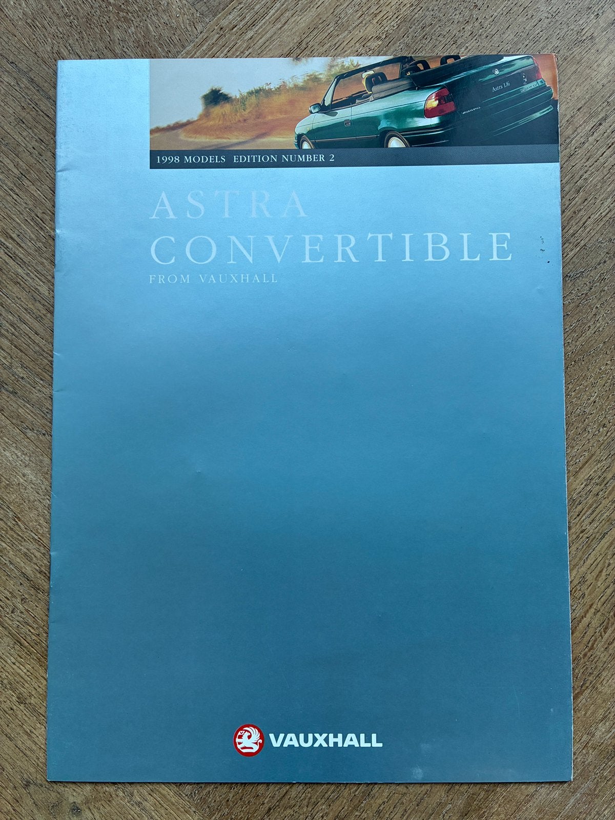 Vauxhall Astra Convertible brochure maart 1998, Verzenden, Zo goed als nieuw, Overige merken