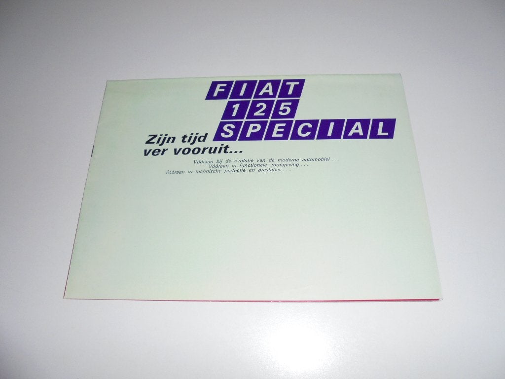 brochure Fiat 125 Special, Ophalen of Verzenden, Nieuw, Overige merken