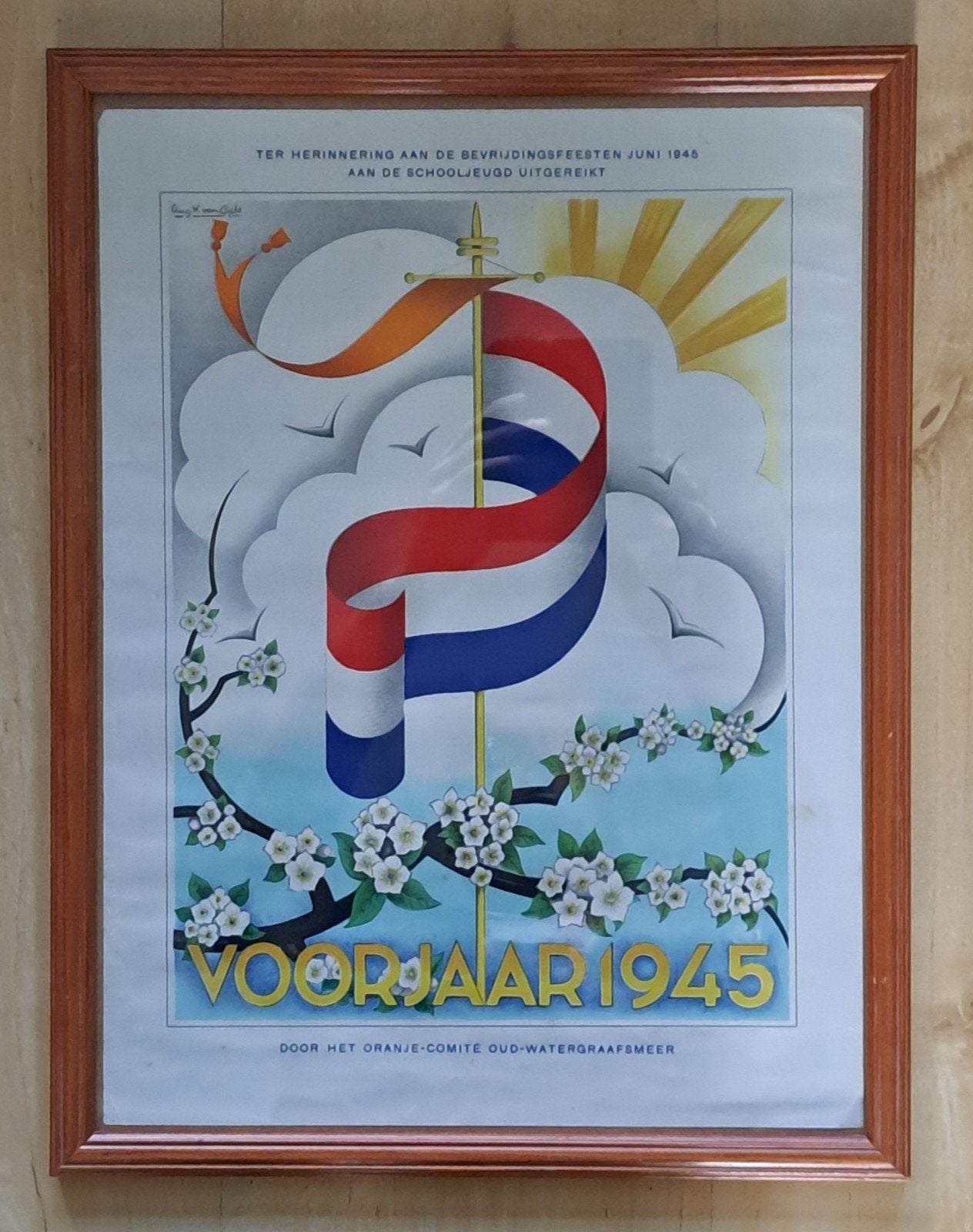 bevrijdingposter 1945, Ophalen of Verzenden, Landmacht, Nederland