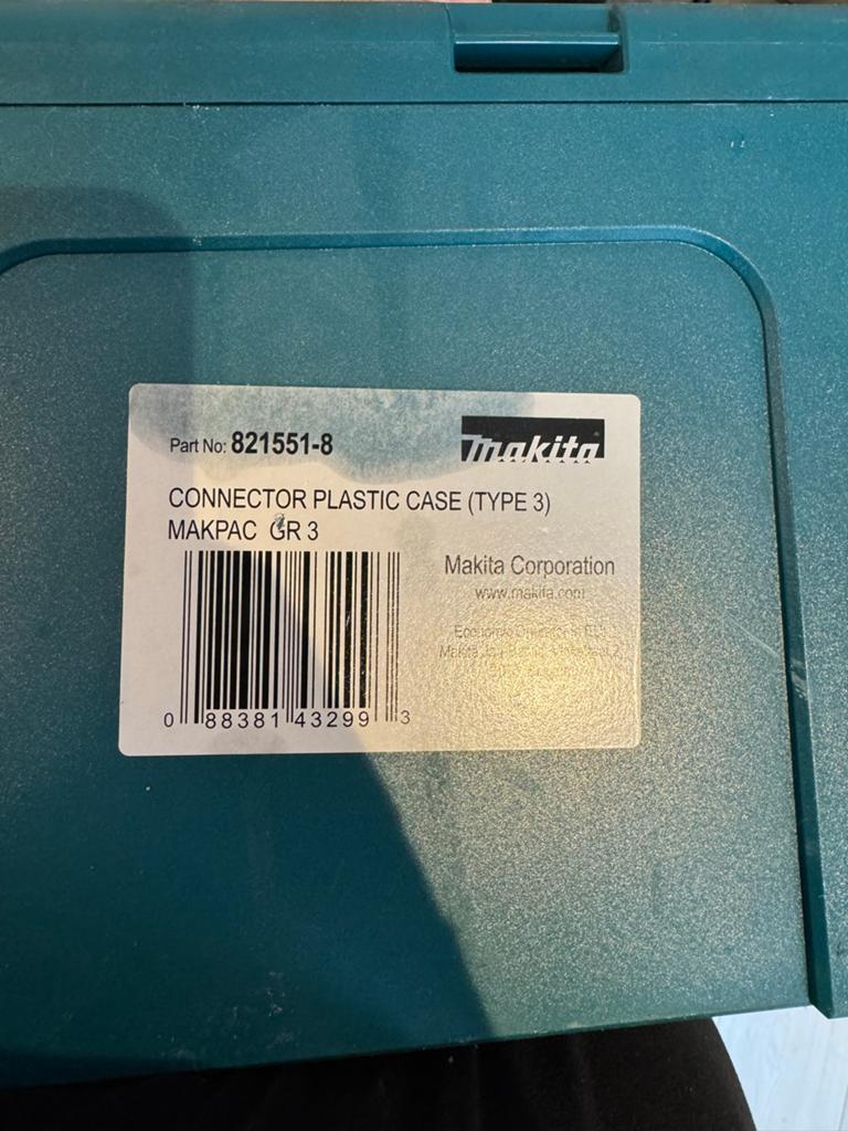Makita Makpac Connector Plastic Case Type 3 (821551-8), Ophalen of Verzenden, Zo goed als nieuw
