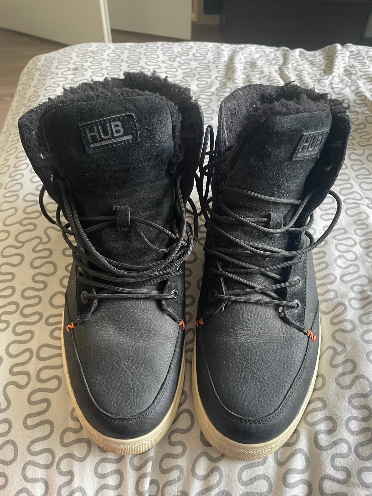 Hoge heren schoenen in maat 43, Zwart, Boots, Ophalen of Verzenden, Zo goed als nieuw