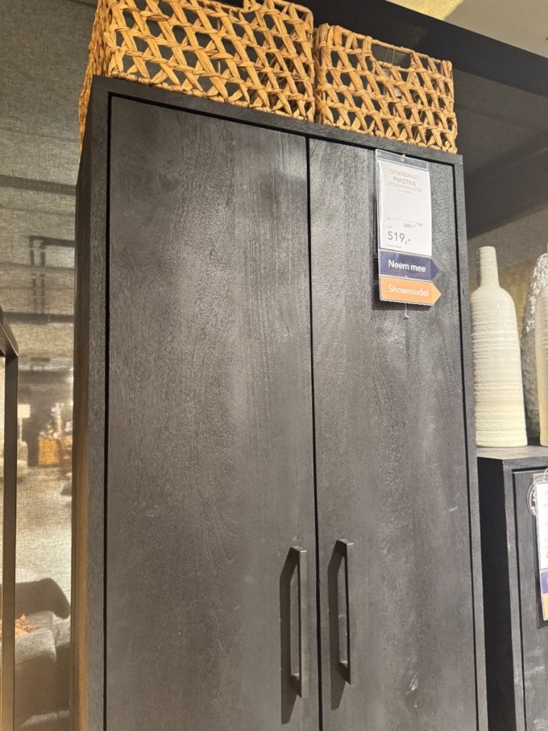 Piastra Opbergkast Mangohout Deep Black - Pronto Wonen, Niet ingevuld, Niet ingevuld, Niet ingevuld