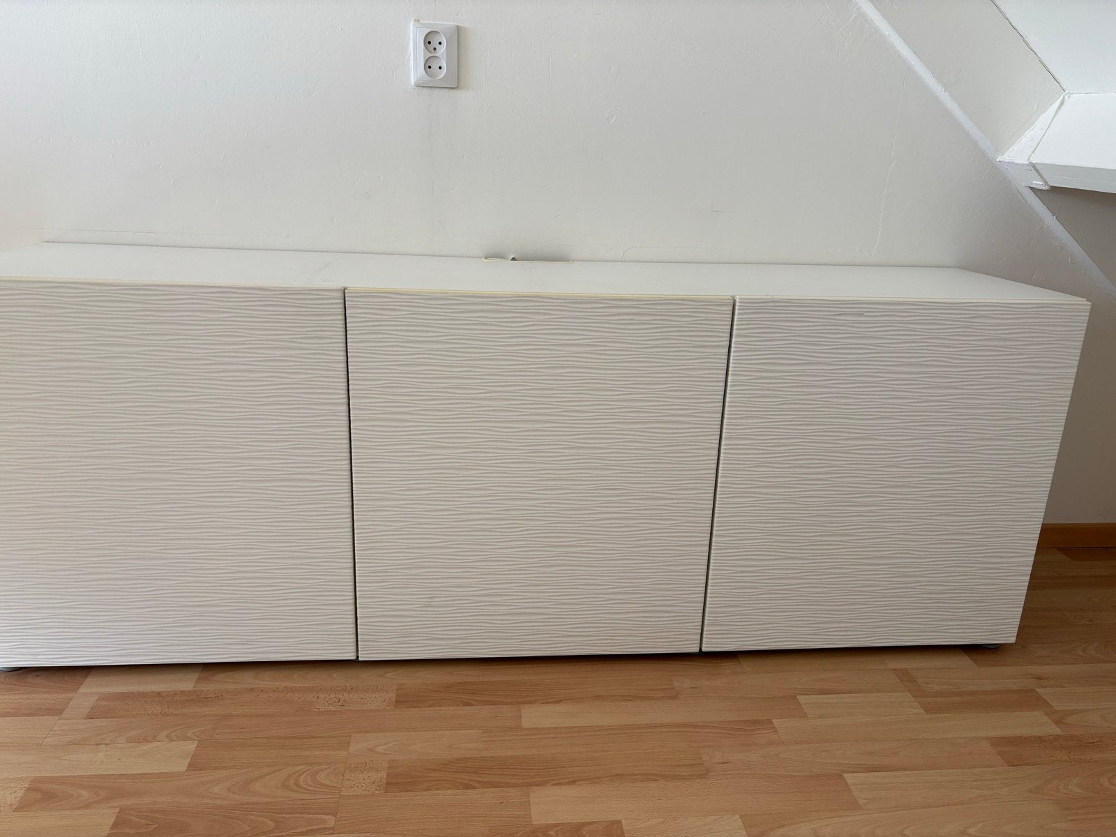 Witte dressoir kast L180xB40xH65 cm, Ophalen, Gebruikt, 150 tot 200 cm, 25 tot 50 cm