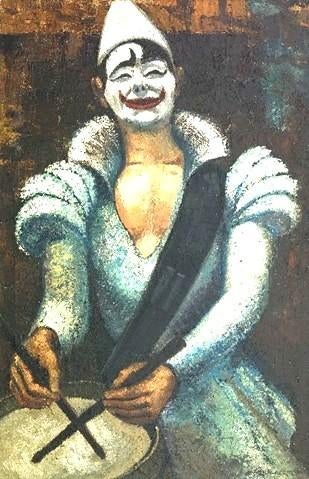 Matthieu Wiegman _ Pierrot, Antiek en Kunst, Ophalen