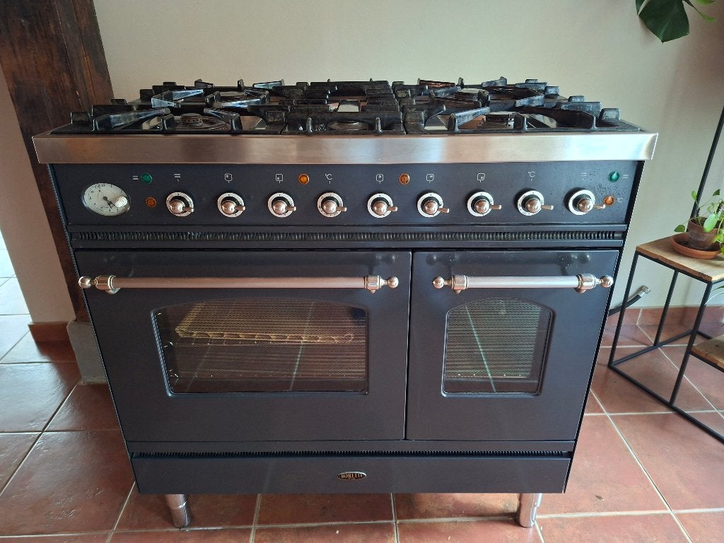 Boretti gas fornuis, Ophalen, 60 cm of meer, Gas, Vrijstaand