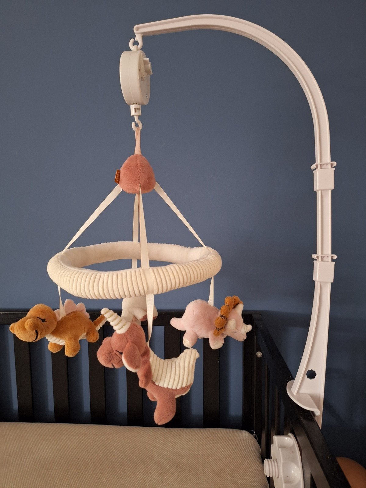 Roze dino muziekmobiel prenatal, Ophalen of Verzenden, Zo goed als nieuw, Overige typen