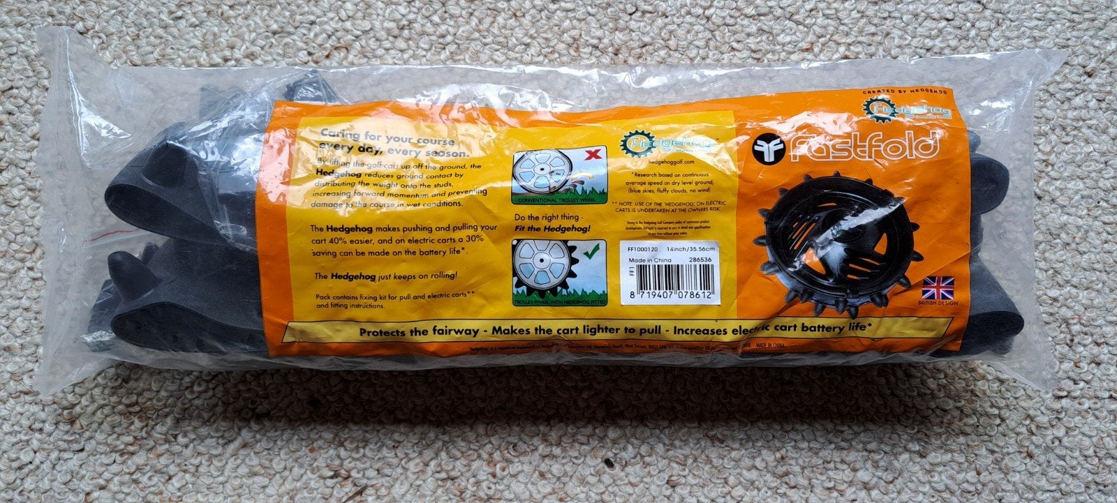 FastFold Hedgehog Golfkar Wielen 14" - Nieuw in verpakking, Ophalen of Verzenden, Nieuw, Overige typen, Overige merken
