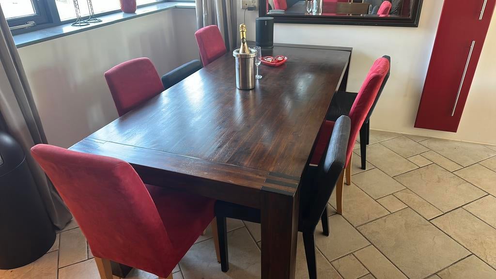 Eettafel met stoelen, Ophalen of Verzenden, Zo goed als nieuw