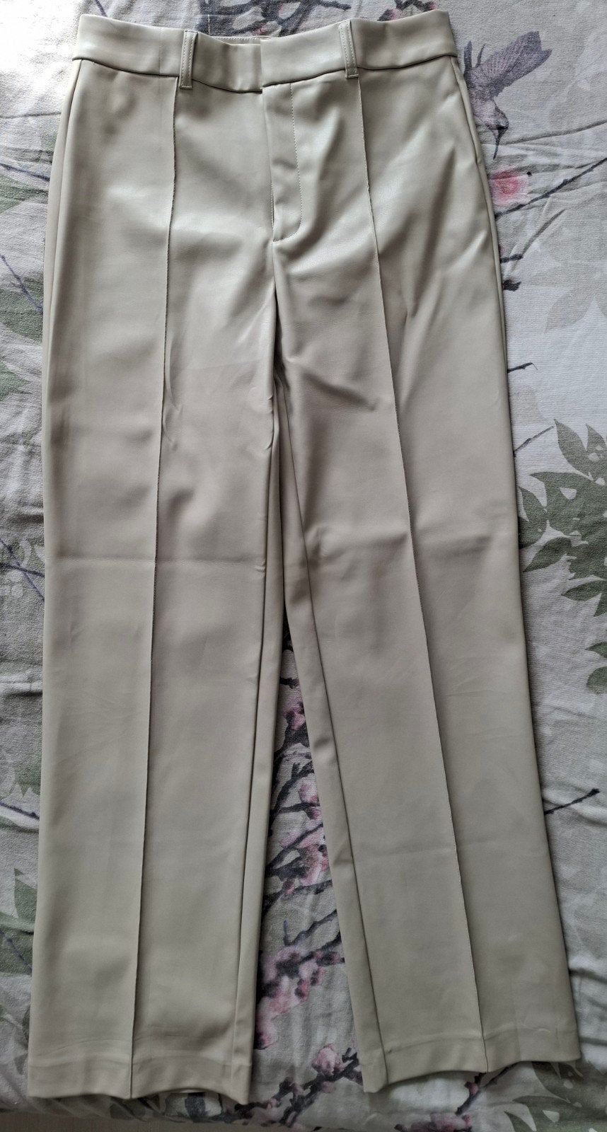 Seven Sisters leatherlook beige broek maat L, Kleding | Dames, Seven Sisters, Beige, Maat 42/44 (L), Ophalen of Verzenden