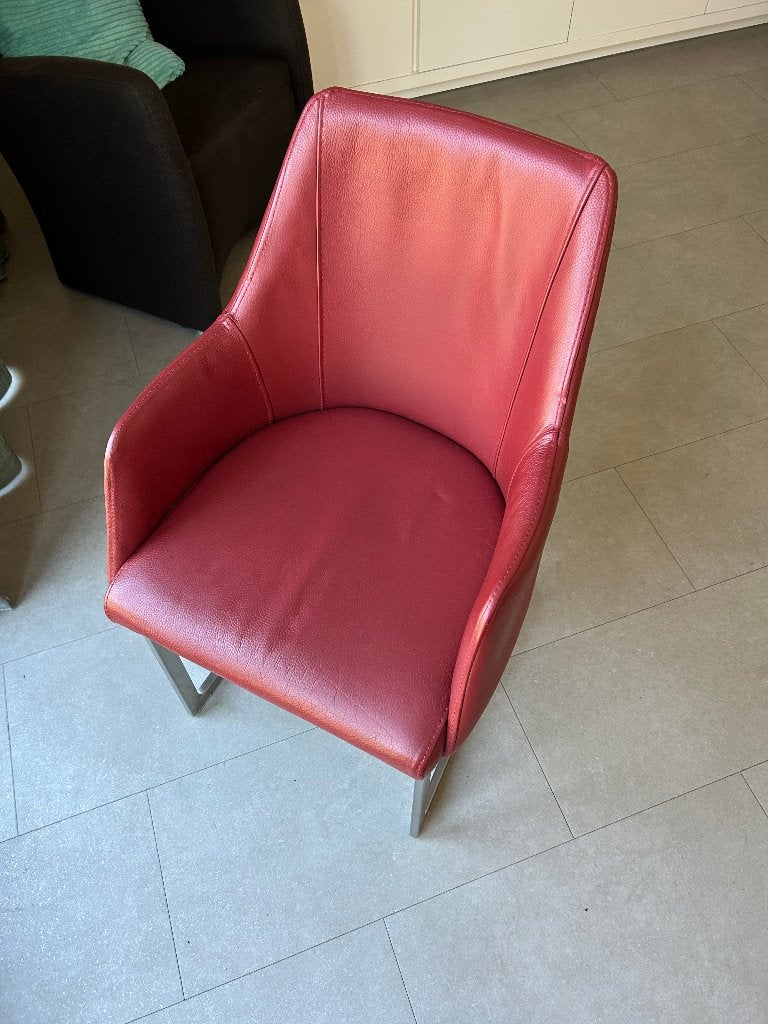 6 XOOON Lederen Stoelen, Ophalen, Chic, Leer, Zo goed als nieuw