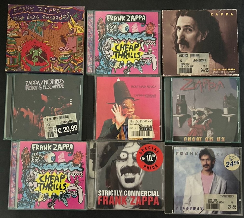 9 Frank Zappa cd’s, Ophalen of Verzenden, Gebruikt, Overige formaten